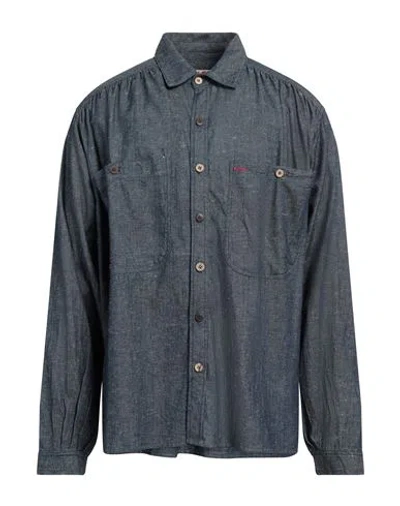 Dr. Collectors Man Denim Shirt Blue Size L Cotton