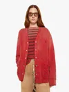 Shop Dr. Collectors Surf Riders Cardigan Antique Sweater In Red - Size X-small