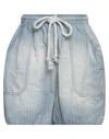 Dr. Collectors Woman Denim Shorts Blue Size Xl Textile Fibers In Blue