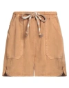 Dr. Collectors Woman Shorts & Bermuda Shorts Brown Size S Cotton, Linen In Brown