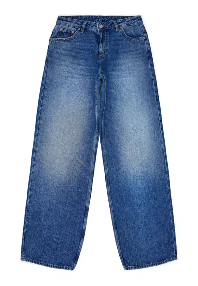 Dr Denim Blue Hill Low Relaxed - Stream Mid Fade