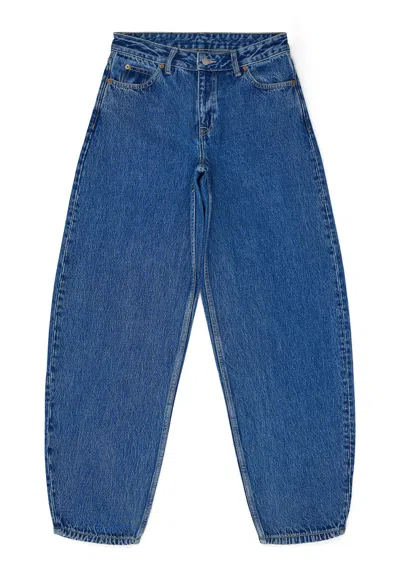 Dr Denim Blue Nanci Mid Barrel - Stream Mid Retro