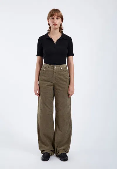 Dr Denim Donna High Relaxed Cord In Brown