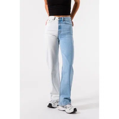 Dr Denim Dr. Denim Echo High Straight Rigid Jeans In Rindle Two Tone