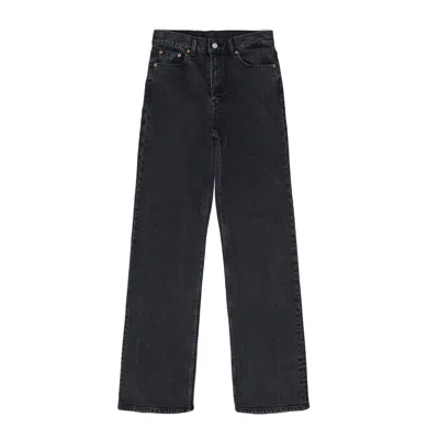 Dr Denim Echo High Straight - Tar Retro Black