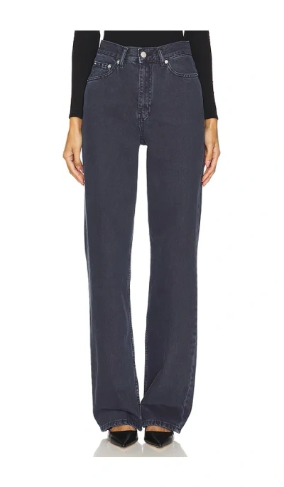 Dr Denim Echo Straight Leg Jeans In Washed Navy