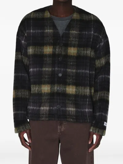 Dr Denim Julian Check-pattern Cardigan In Multi