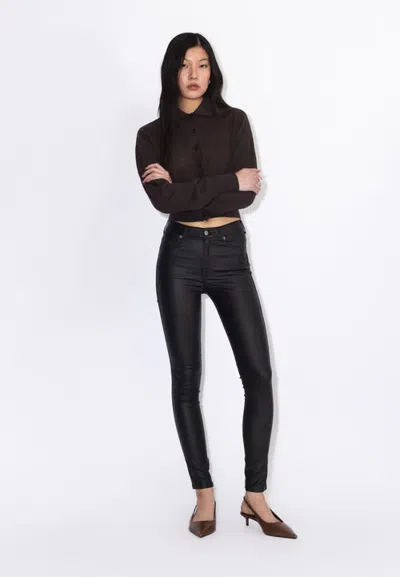 Dr Denim Dr. Denim Lexy Mid Skinny Jeans In Black Metal