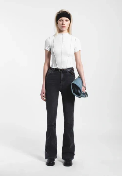Dr Denim Dr. Denim Moxy High Flare Jeans In Black