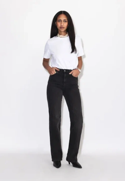 Dr Denim Dr. Denim Moxy High Straight Jeans In Black Mist