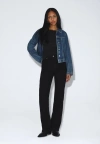 Dr Denim Dr. Denim Moxy High Straight Jeans In Solid Black