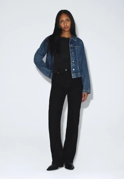 Dr Denim Dr. Denim Moxy High Straight Jeans In Solid Black