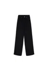 Dr Denim Moxy High Straight - Solid Black In Black