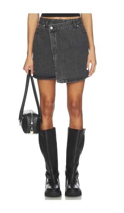 Dr Denim Renay Skirt In Retro Black
