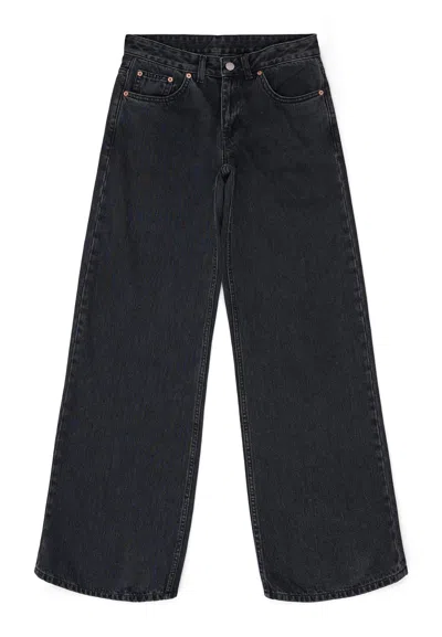 Dr Denim Rhue Low Wide -  Retro Black