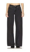 Dr Denim Rhue Wide Leg Jeans In Black