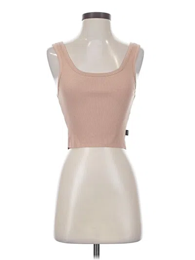 Pre-owned Dr Denim Tank Top Tan Strapless Neckline Tops