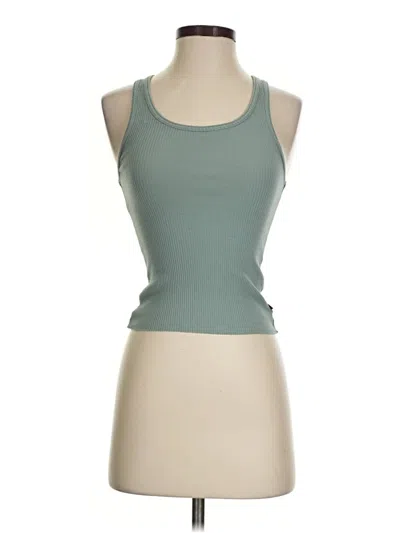 Pre-owned Dr Denim Tank Top Teal Halter Neckline Tops