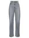 Dr Denim Dr. Denim Woman Denim Pants Grey Size 24w-30l Cotton In Grey