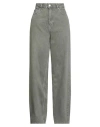 Dr Denim Dr. Denim Woman Jeans Military Green Size 31w-32l Cotton In Gray