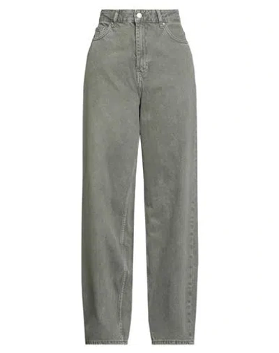 Dr Denim Dr. Denim Woman Jeans Military Green Size 31w-32l Cotton In Gray