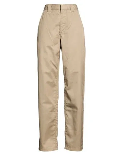 Dr Denim Dr. Denim Woman Pants Khaki Size M Polyester, Cotton In Sand