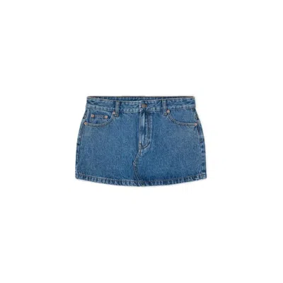 Dr Denim Women's Blue Tiggy Mini Skirt - Stream Sky Retro