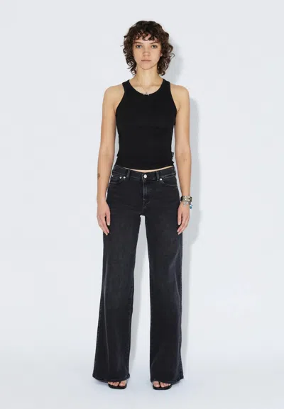 Dr Denim Zila Mid Wide - Black Mist