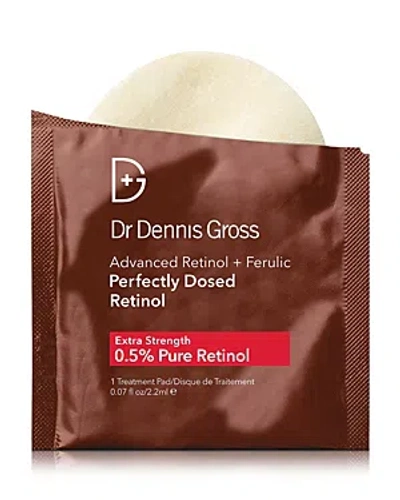 Dr Dennis Gross Skincare Advanced Retinol + Ferulic Perfectly Dosed Retinol Peel (extra Strength 0.5% Pure Retinol), Set Of 8 In White