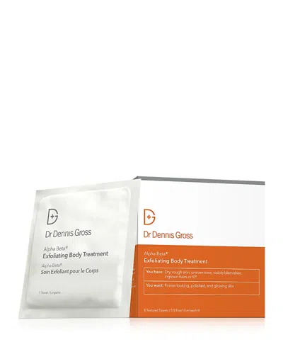 Dr Dennis Gross Skincare Alpha Beta Exfoliating Body Treatment Peel 8 Textured Towels In Colorless