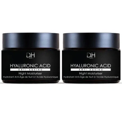 Dr. H Dr H Hyaluronic Acid Anti-ageing Night Moisturiser 60ml X 2 Duo Pack In White