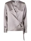 Drhope Dr. Hope Bow Blouse Clothing In Gray