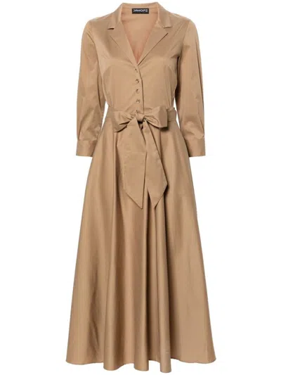 Dr. Hope Cotton Stretch Dress Clothing In Brown