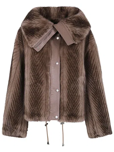 Dr. Hope Fake Fur Jacket Clothing In Brown