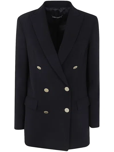 Dr. Hope Gold Bott. Double Breasted Coat Clothing In Black