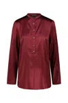 Drhope Dr. Hope Mandarin Collar Blouse Clothing In Red