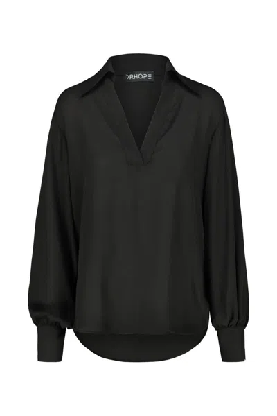 Dr. Hope Polo Neck Blouse. Clothing In Black