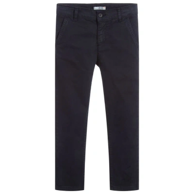 Dr Kid Babies' Boys Navy Blue Chino Trousers In Black