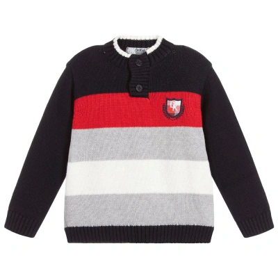 Dr Kid Babies' Boys Navy Blue Cotton Sweater In Black