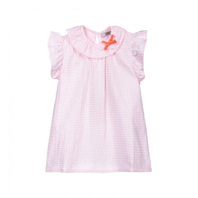 Dr Kid Babies' Girls Pink Check Blouse