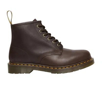 Pre-owned Dr. Martens' Dr. Martens 101 Crazy Horse Leather Ankle Boot 'dark Brown' | Men's Size 7