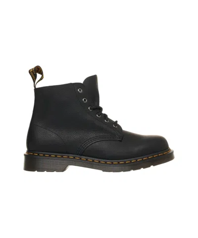 Dr. Martens '101' Leather Lace-up Boots In Black