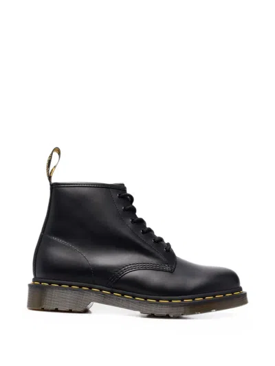Dr. Martens 101 Smooth Leather Ankle Boots In Black