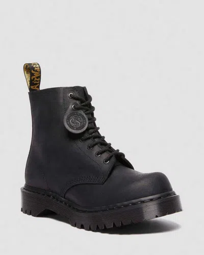 Dr. Martens' 1460 Bex Bump Toe Leather Boots In Black