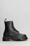 Dr. Martens' 1460 Bex Combat Boots In Black Leather