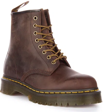 Pre-owned Dr. Martens' Dr Martens 1460 Bex Crazy Horse Core 8 Eye Ankle Boot Dark Brown Size Us 5 - 13