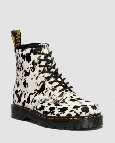 Dr. Martens 1460 Bex Dalmatian Hair On Leather Boots In Multi