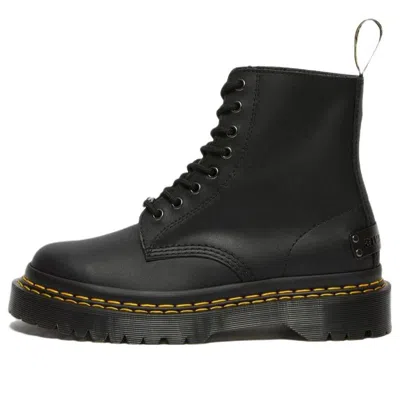 DR. MARTENS' DR. MARTENS 1460 BEX DOUBLE STITCH LEATHER BOOTS 'BLACK'