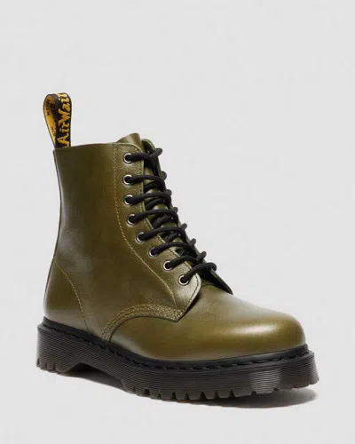 Dr. Martens 1460 Bex Eclipse Soft Leather Boots In Green