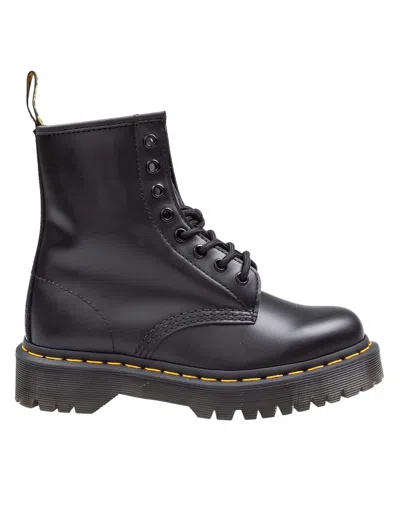 Dr. Martens Leder 1460 Serena Stiefeletten Mit Kunstfellfutter In Black